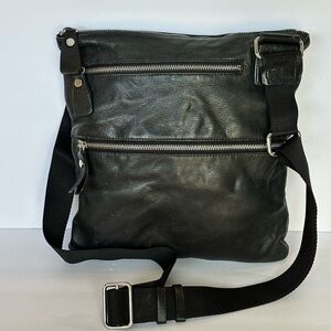 Margot Black Leather Crossbody Bag EUC